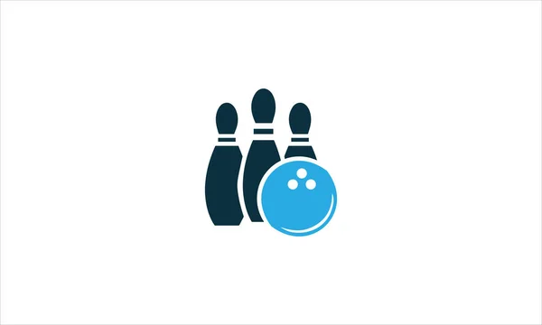 Bowling Όλα Και Καρφίτσες Λογότυπο Σχεδιασμό Εικονογράφηση Διάνυσμα Πρότυπο — Διανυσματικό Αρχείο