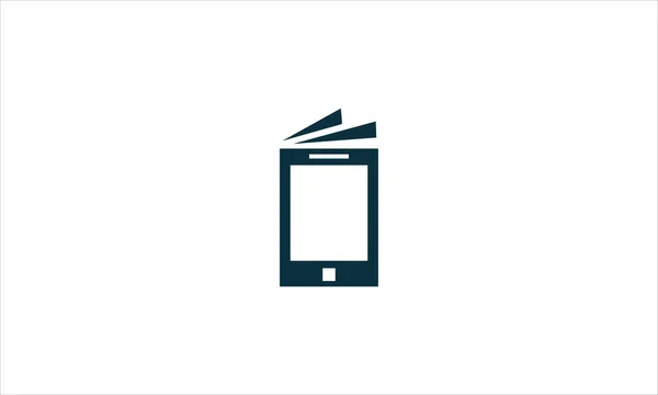 Cyfrowa Ikona Książki Projekt Logo Lub Symbol Biblioteki Online Wektor — Wektor stockowy