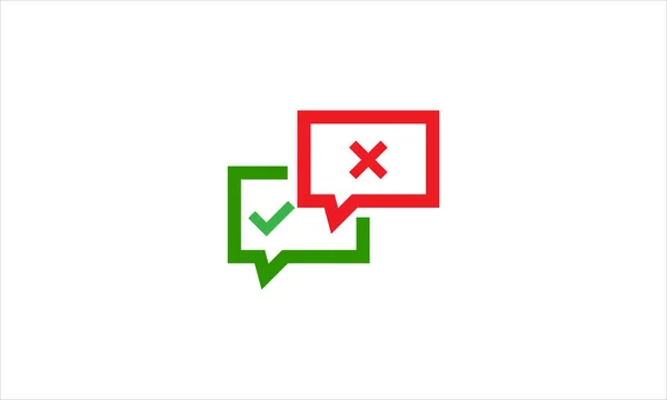 Reject Message Icon Decline Chat Sign Vector Illustration — Stock Vector