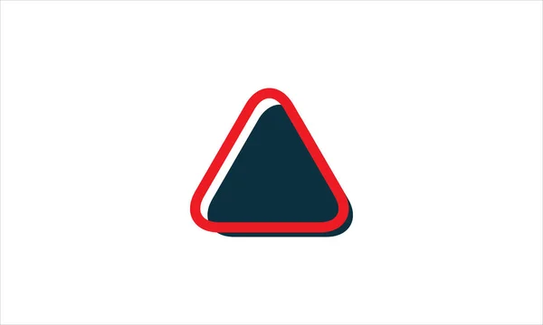 Logo Ikony Delta Shape Czerwonym Obrazem Ilustracji — Wektor stockowy