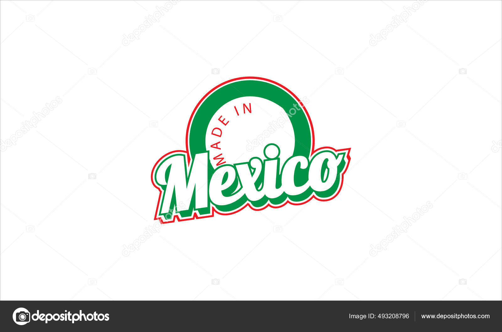 墨西哥制造的带有徽章图标标识的字体标识设计矢量插图图库矢量图©creativedesign444 493208796, image size:1600x1060