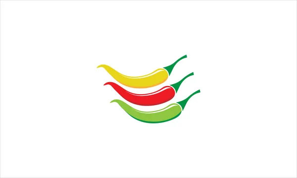 Icono Vector Chile Picante Jalapeño Mexicano Diseño Minimalista — Vector de stock