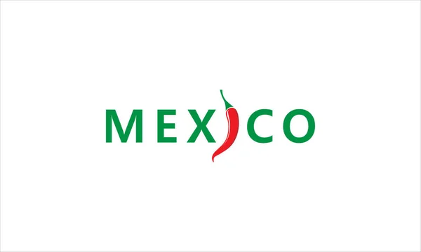 Mexiko Name Land Wort Textkarte Banner Skript Schöne Typografie Mit — Stockvektor