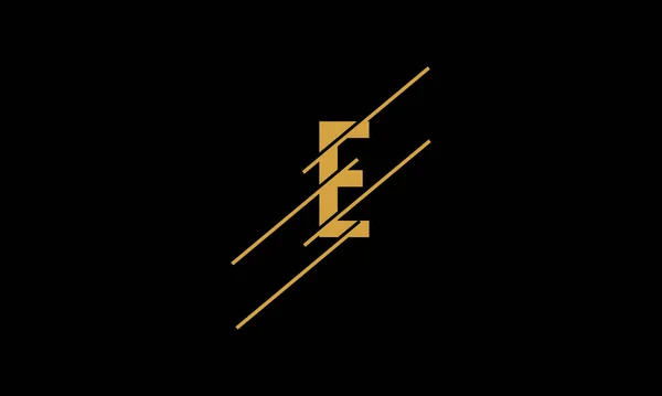 Letter Technology Logo Diagonal Lines Fast Tech Concept Minimalist Flat — Stock Vector