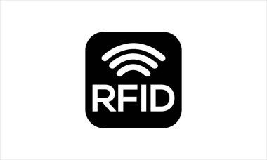 RFID Radyo Frekans Tanımlama Teknolojisi Dijital Teknoloji Vector hisse senedi çizimi.
