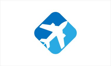 seyahat acentası vektör çizimi için uçak vektör logosu tasarımı