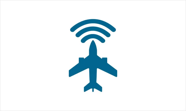 Wifi Zóna Helyét Repülőgép Vagy Repülőtér Vektor Illusztráció Rendelkezésre Álló — Stock Vector