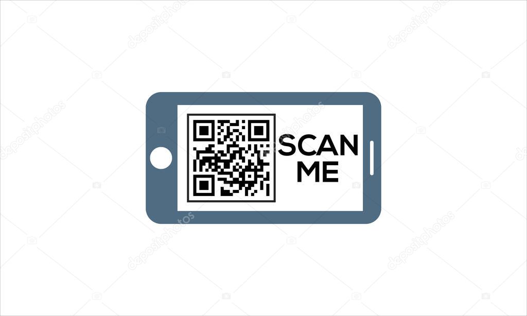 QR code scan me icon QR code for mobile app, payment and phone