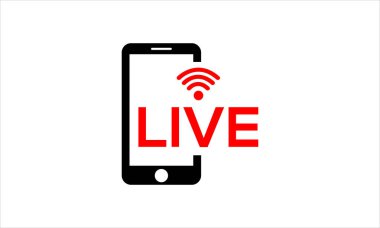 canlı yayın konsepti akıllı telefon ekranında oynat düğmesi ile çevrimiçi yayın hizmeti vektörü illüstrasyonu