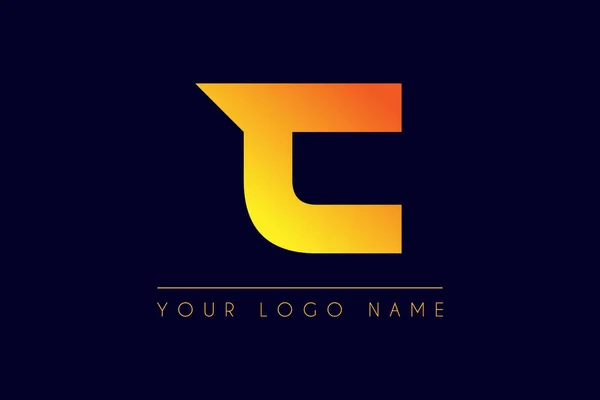 Letra Inicial Fuente Con Degradado Icono Color Ilustración Diseño Logotipo — Vector de stock