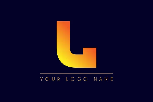 Gradyan Renk Simgesi Logo Tasarımı Illüstrasyonlu Başlangıç Harfi Yazıtipi — Stok Vektör
