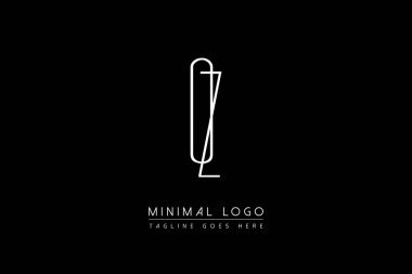 OZ ya da ZO ilk bağlı harf vektör illüstrasyon monogram sembolü