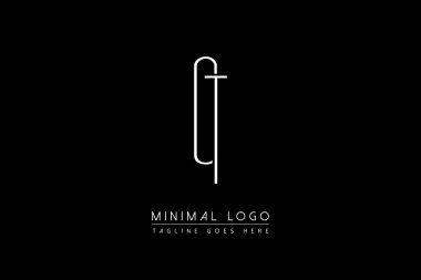 OT veya ilk bağlı harf vektör illüstrasyon monogram sembolü