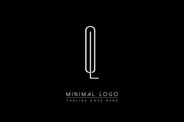 OL ya da LO bağlı ilk harf vektör illüstrasyon monogram sembolü