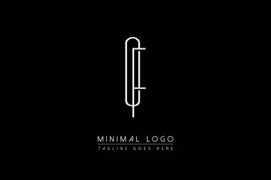 OF veya FO ilk bağlı harf logo vektör illüstrasyon monogram sembolü