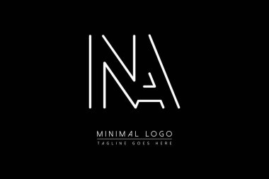 NA ya da AN İlk harf Yaratıcı ve Minimalist yazı tipleri monogram lüks alfabe vektör tasarımı illüstrasyonu