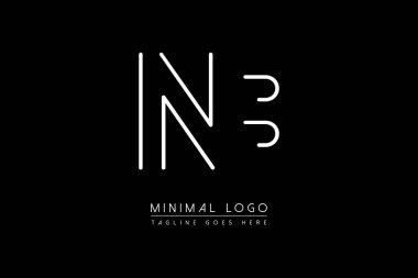 NB veya BN İlk harf Yaratıcı ve Minimalist yazı tipleri Negatif Boşluk monogram lüks alfabe vektör tasarımı illüstrasyonu