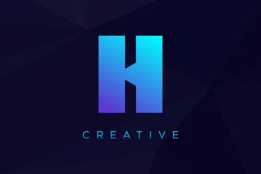 İlk harf H basit parlak renkler logo modern tasarım web ve şirket için konsept