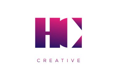 HC veya CH Kombinasyon harfi yaratıcı renk alfabesi şirket logo vektör simgesi tasarımı