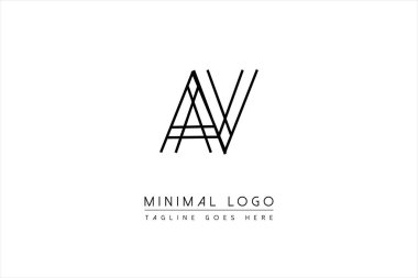 AV veya VA Harf Logosu Tasarımı. Yaratıcı Modern A L Harfleri vektör İllüstrasyonu