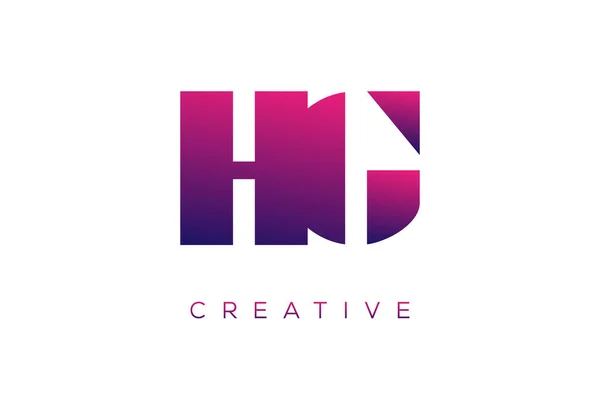HgまたはGh組み合わせ文字創造的な色のアルファベット会社のロゴベクトルアイコンのデザイン — ストックベクタ