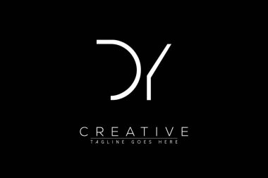 dy harfi, yd, d, y, soyut ilk monogram harf alfabesi logosu tasarımı