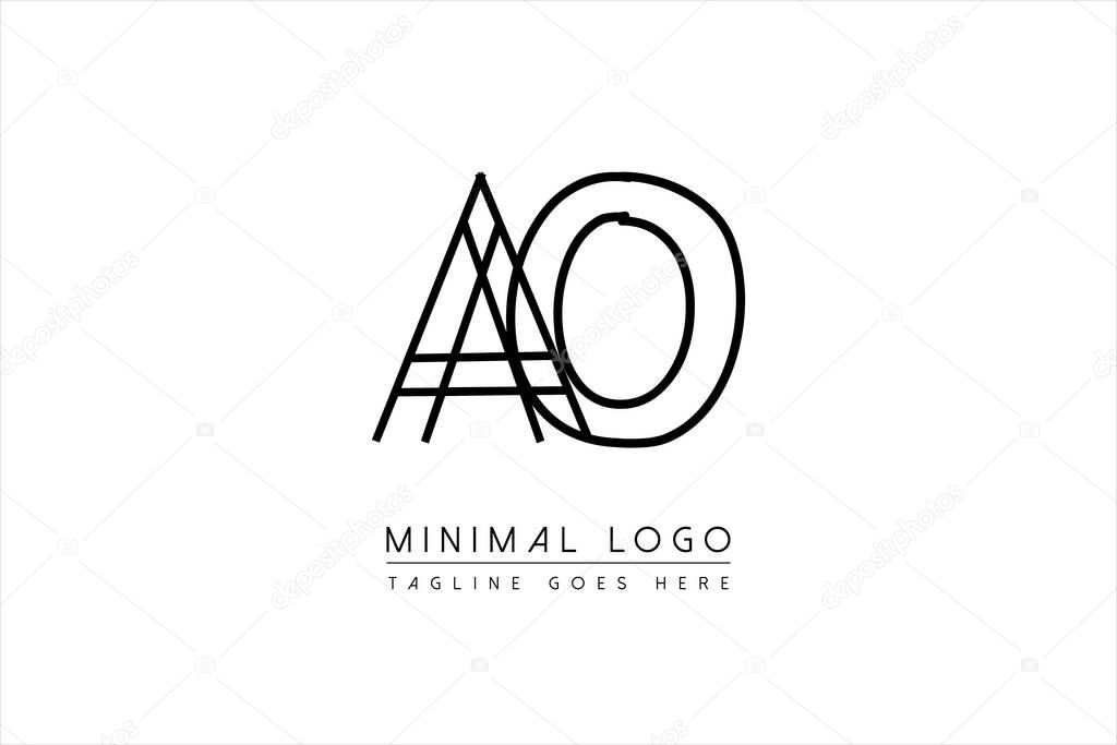 AO OR OA Letter Logo Design. Creative Modern A L Letters icon vector Illustration