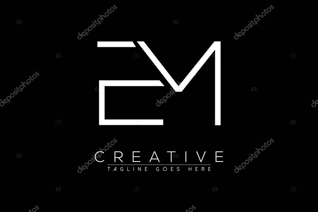 Letter EM, ME, M, E, Abstract initial monogram letter alphabet logo design