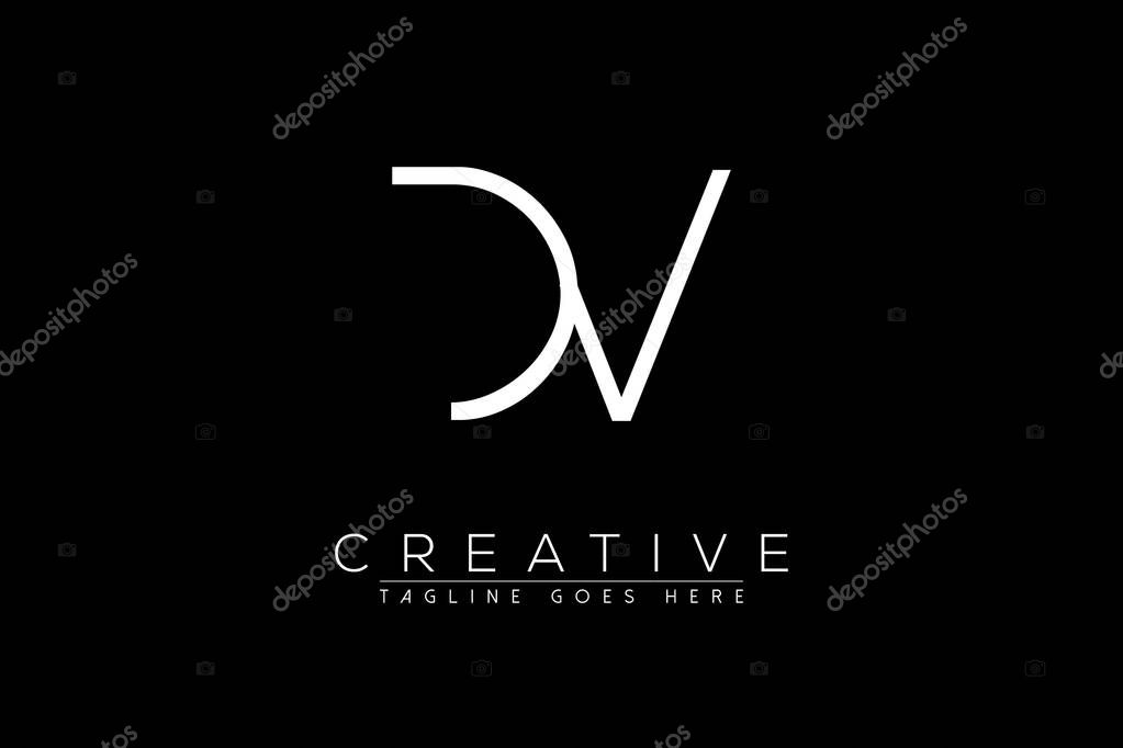 Letter dv, vd, v, d, Abstract initial monogram letter alphabet logo design