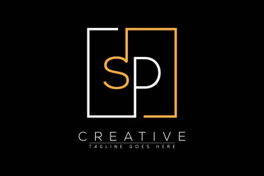 İlk harf sd, ds, s, d, şık ve lüks Dikdörtgen kare logo tasarım şablonu ile ilk harf