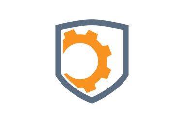 Vites kalkanı vektör logo şablonu