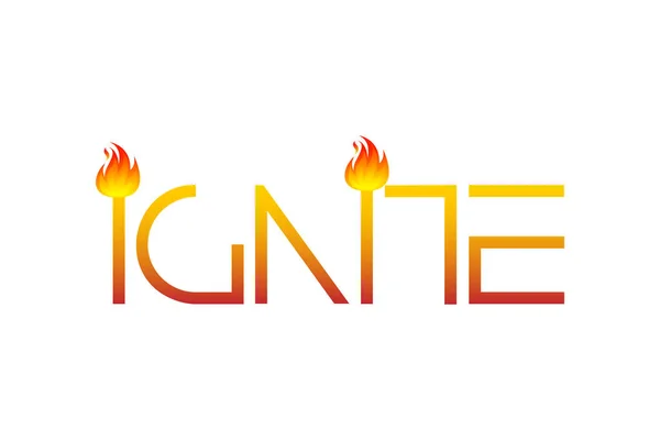 Ignite Logo Vector Modern Clean Simple Design White Background — Stock Vector