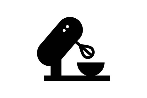 Ständer Kuchenmixer Oder Rührgerät Für Kuchen Vektor Symbol Minimalistisches Logo — Stockvektor