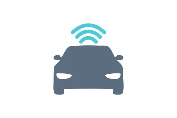 Auto Vettoriale Logo Wifi Combinazione Simbolo Del Segnale Icona Unico — Vettoriale Stock