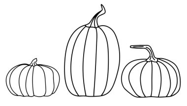 Cadılar Bayramı Balkabağı Siluet Seti