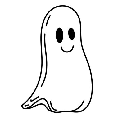 Cadılar Bayramı 'nın doğrusal öğesi karalama tarzı bir hayalettir.