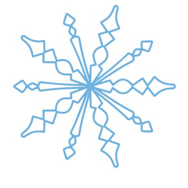 Kış tasarımı için mavi arka planda beyaz kar taneleri. Yılbaşı elementleri koleksiyonu. Kristal kar tanelerinin donmuş siluetleri. Modern tasarım dairesi. Tatil duvar kağıtları.