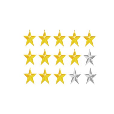 four rating stars icon for review product,internet website and mobile application on white backgrond vector