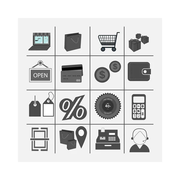 Shopping Icons Set Vector Design Shopping Icon Set Simplus Series Vector Graphics