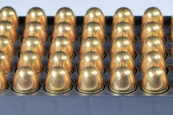 Pack of bullet 11 mm or .45 acp FMJ (Full Metal Jacket ) ready for use, isolate on white background