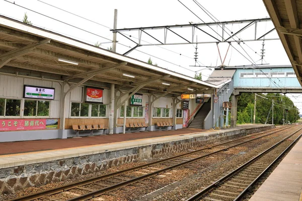 Fukushima Japan May 2018 Railway Station Platform Area Service Inawashiro — Stock Photo, Image