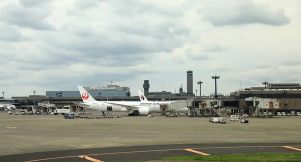 Narita Japan Maj 2018 Utsikt Över Narita International Airport Flygplansparkering — Stockfoto