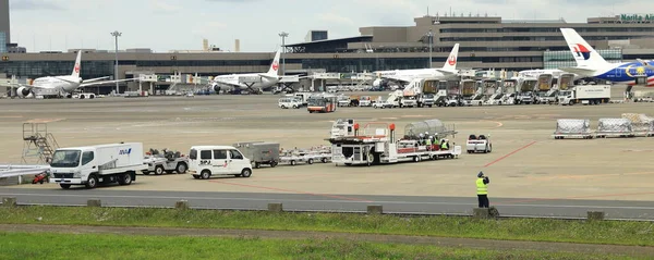 Narita Ιαπωνια Μάιος 2018 Εξοπλισμός Επίγειας Υποστήριξης Αναμονή Για Υπηρεσίες — Φωτογραφία Αρχείου