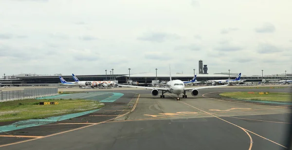 Narita Japão Maio 2018 Narita International Airport View Airplane Taxi — Fotografia de Stock