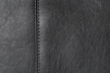 dikişli ya da dikişli siyah deri dokuyu kapat