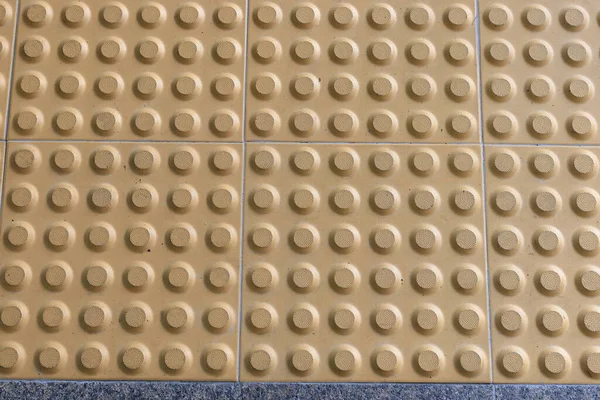 Surface Rapprochée Chaussée Pour Bloc Aveugle Braille Pour Marche Cécité — Photo