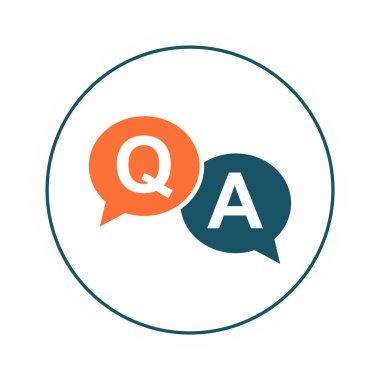 Q ve A sosyal medya vurgulama simgesi