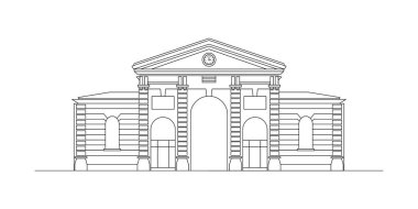 Bir Binanın Çizgi Sanatı İllüstratörü