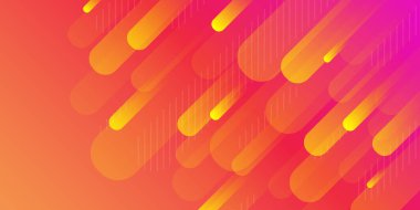 Poster kapağı tasarımı için değişken geometrik arkaplan dokusu. Modern vektör dalgası şekli. Pembe kırmızı sarı renk