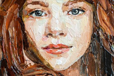 Bir kızın yakın plan portresi..